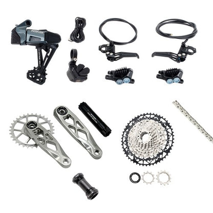 WHEELTOP EDS OX 2.0 MTB 1x12 Electronic Full Groupset 4-Piston Hydraulic Brakes