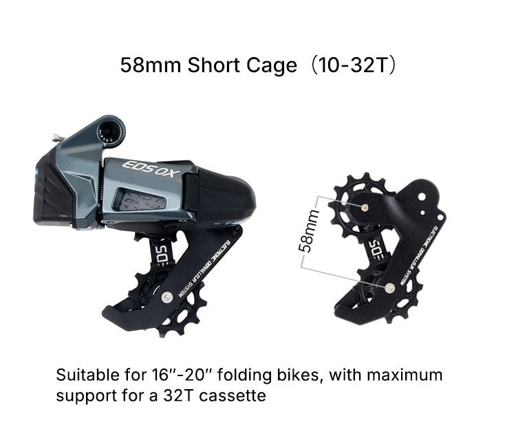 Rear Derailleur Replacement Wireless Electronic MTB 3-14 Speed IP67 WHEELTOP EDS
